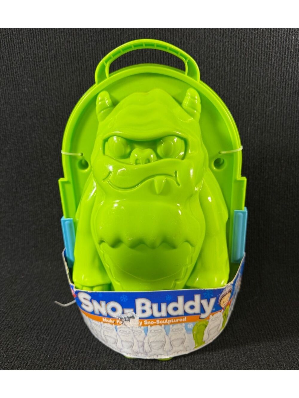 Ideal Sno Buddy Green Yeti Monster Snow Mold Sculpture Toy w/Handle for Kids NEW